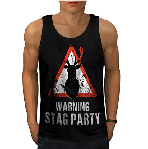 Warning Stag Party Drinking Tank Top
