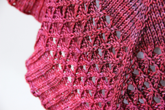hand knit pink wedding shawl