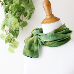 olive green silk scarf
