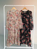 Chiffon V Neck Dress With Flowers - LOCOLIPS