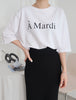 MARDI PRINT LOOSE HALF T-SHIRT (4 COLORS) - LOCOLIPS