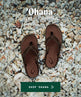 OluKai ʻOhana Men's Beach Sandals in Dark Java/Ray