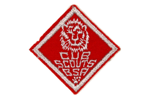 Lion Rank Patch 1940s - 1950s Felt Type 1 Face