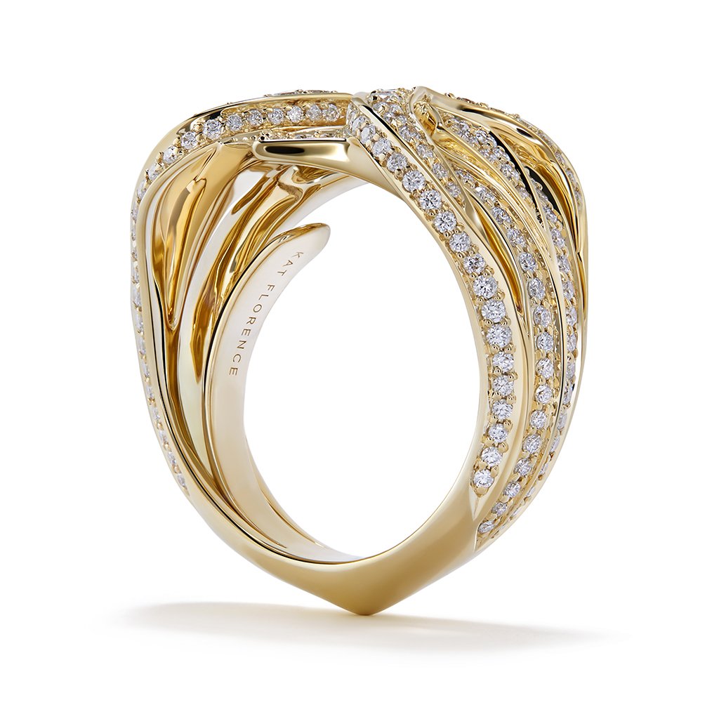 D Flawless Diamond Ring set in 18K Yellow Gold – Kat Florence