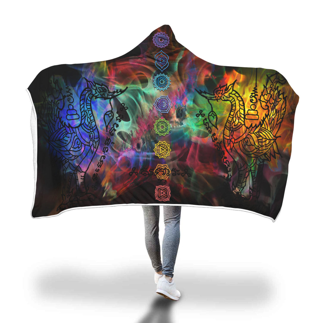 Chakras' Path to Nirvana Hoodie Blanket