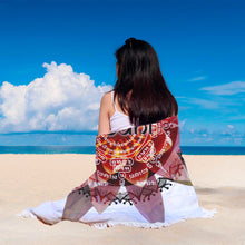 alexanderlawnde Sacred Geometry Flower Mandala Round Beach Blanket