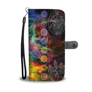 Chakras' and Sacred Geometry Mandalas' Path to Nirvana Wallet Phone Case