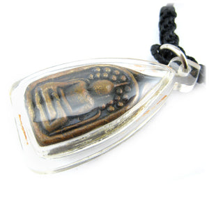 Buddha Meditating Under The Bodhi Tree in Lotus Position Unalome Pendant