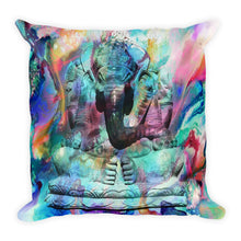 alexanderlawnde Yoga and Ganesha 18" Square Pillow