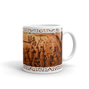 Thai Buddhist Wood Carving Coffee Mug