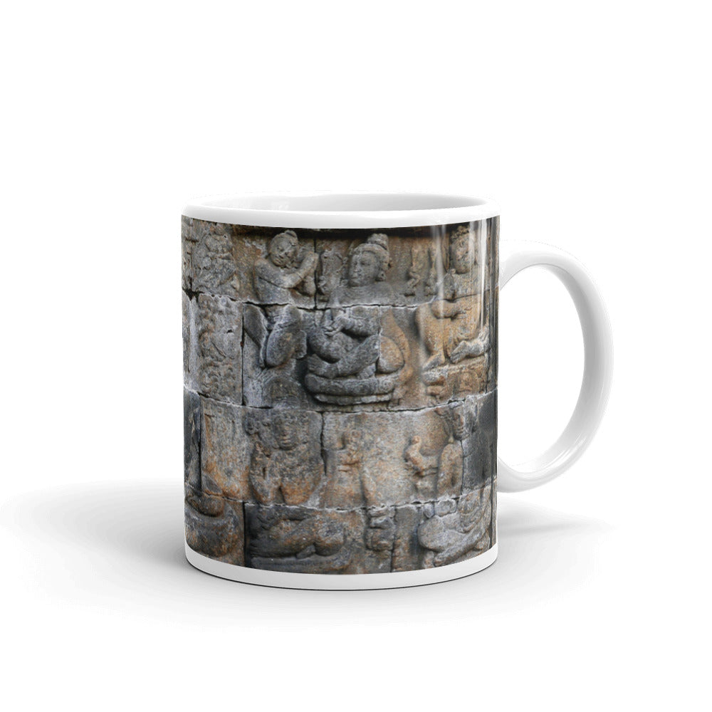 Buddhist Stone Carving Coffee Mug