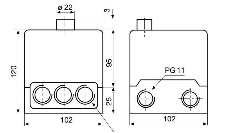 Honeywell TMG 740-3 240v Dimensions