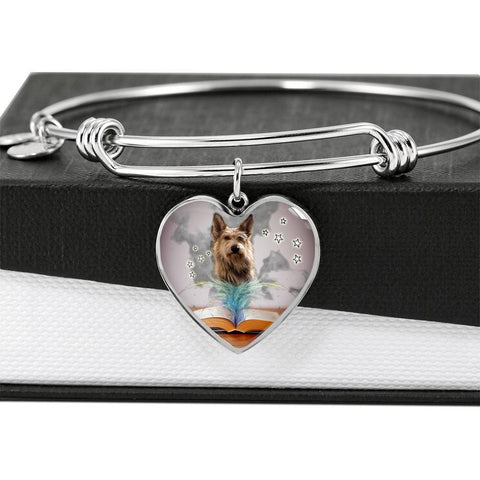 Berger Picard Print Luxury Heart Charm Bangle -Free Shipping