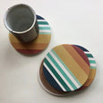 Tramake: Absorbent Stone Coasters in Sunset