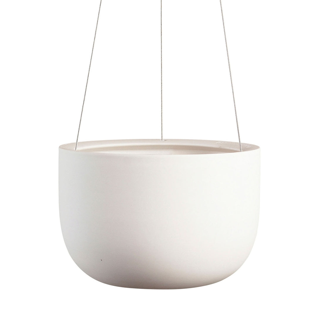 Angus & Celeste: Raw Earth Hanging Planter, Chalk White
