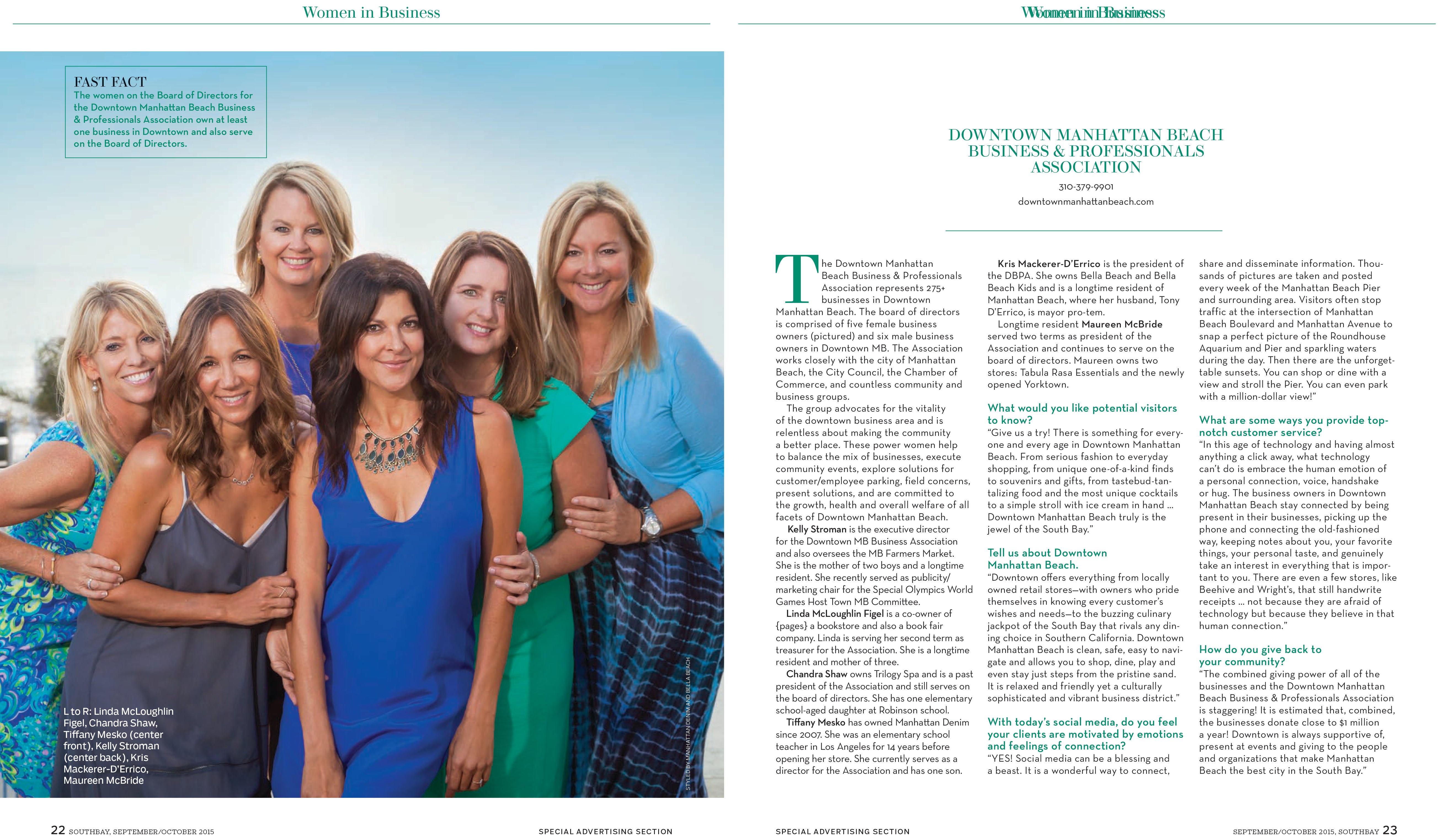 Southbay Magazine's 2015 Women In Business.