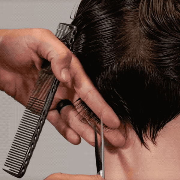 point cutting with a shear with a slim tip