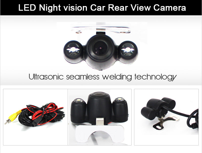 LED Night Vision Car Rear View Wide Angle Reverse CMOS Backup Camera Waterproof/Marking Lines/Shockproof