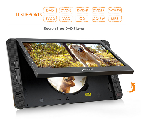 Pumpkin DVD player supports DVD R and DVD RW