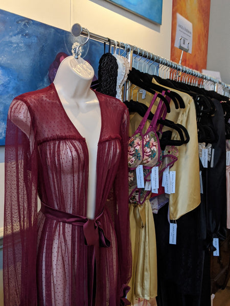 Angela Friedman luxury lingerie pop up shop in London, Dec 2019