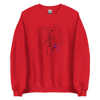 Elephant Watering Pale Crewneck Sweatshirt