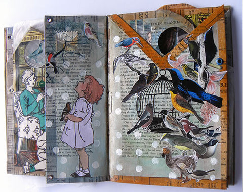 uncaged collage art journal