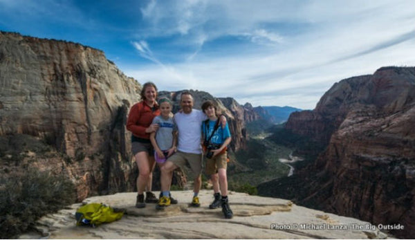 Micahels-family-on-the-summit-of-Angels-Landing-in-Zion-National-Park