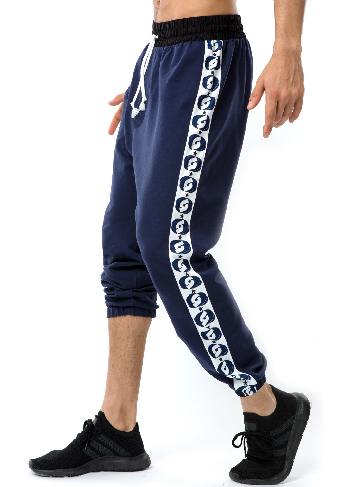 blue joggers