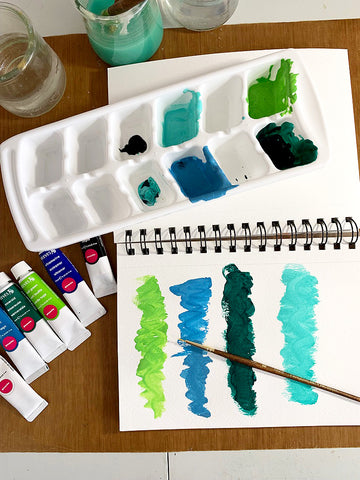 Creating color palettes with watercolor | DivineNY.com