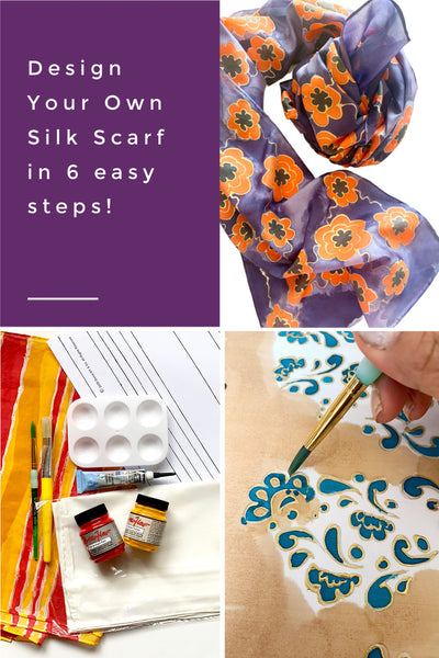 Design your own hand-painted silk scarf