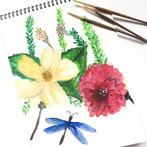 Watercolor sketch - flowers