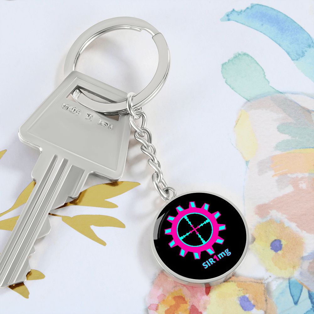 SIR1mg Engravable circle keychain