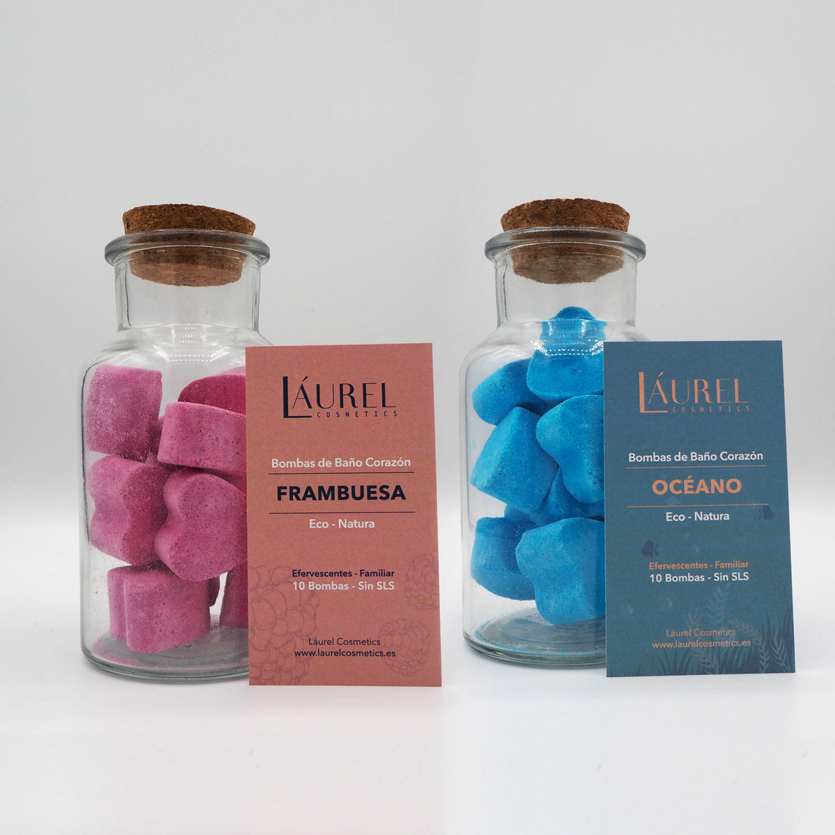 Bombas de Baño Efervescente | Corazones de Océano – laurelcosmetics