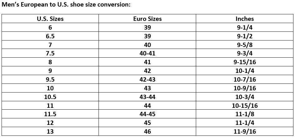 size 16 in european sizes