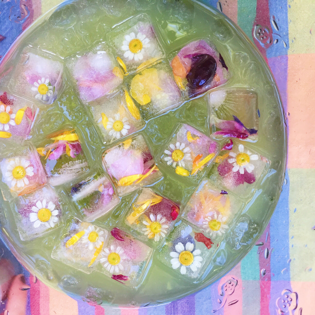 summer party flower punch bowl
