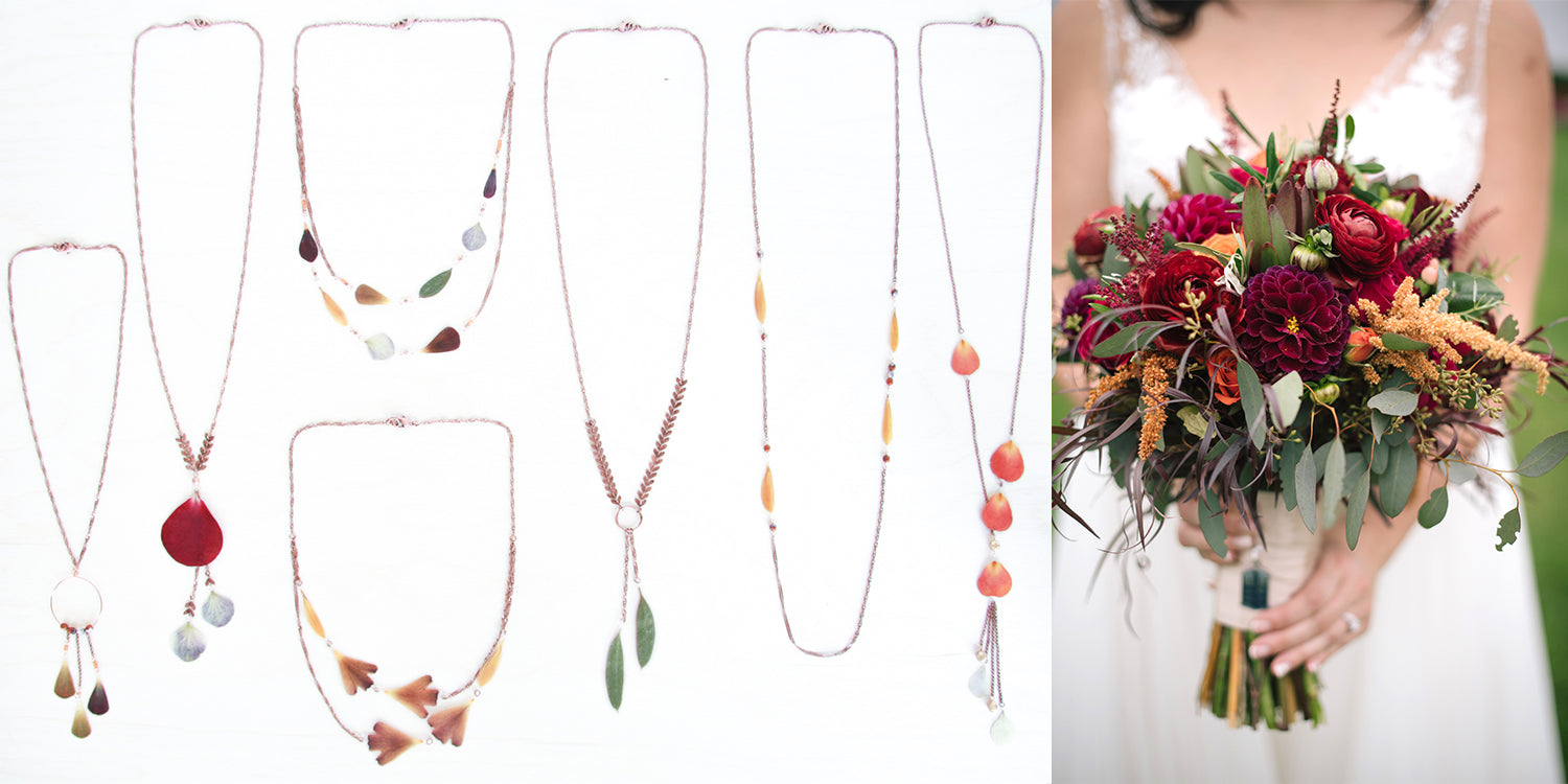 transform your wedding bouquet into jewelry