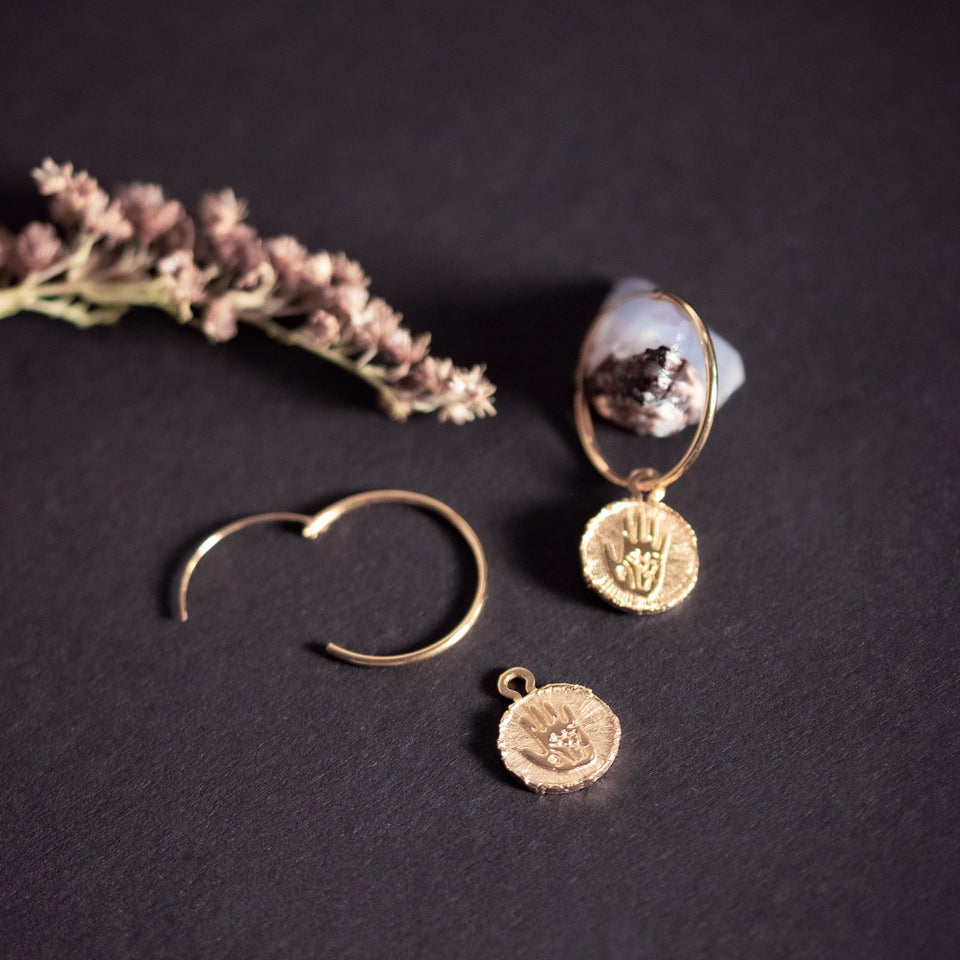 Gypsy Girl Emerald Ear Hoops