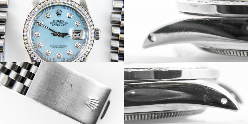Womens Rolex DateJust Buffing Before