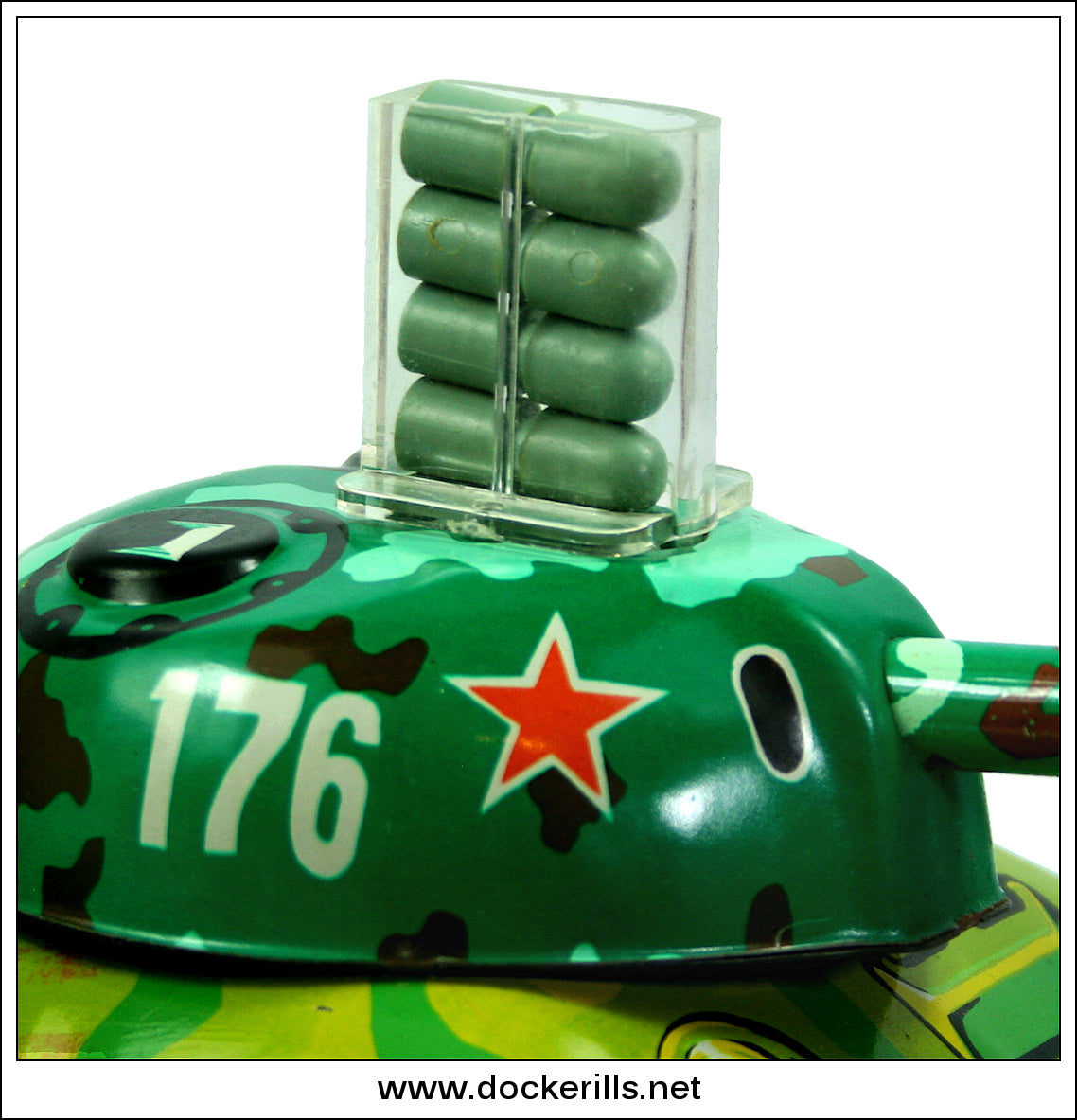 Russian T34 Tank Vintage Tin Plate Battery Operated Toy