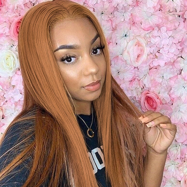 CEXXY HAIR #30 COLORED HUMAN HAIR LACE WIG STRAIGHT
