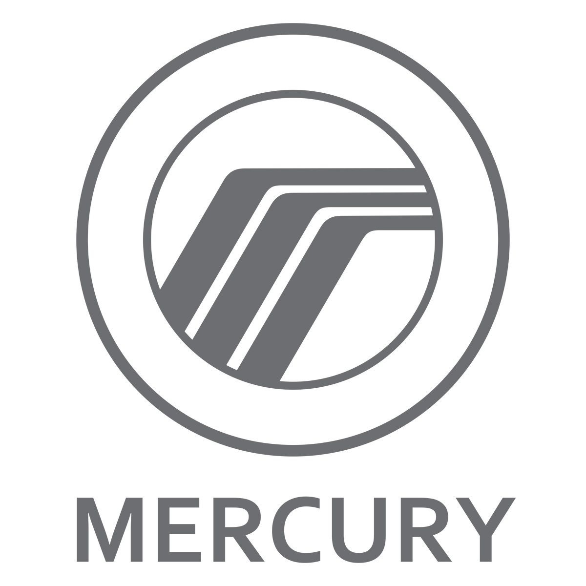 Mercury llavero logo negro-medida 41mm 