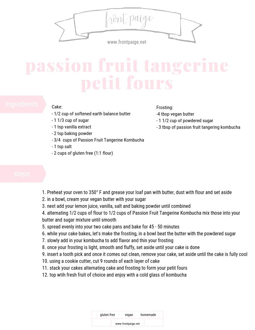 Passion Fruit-Tangerine Petit Fours