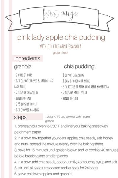 Health-Ade Pink Lady Apple Chia Pudding