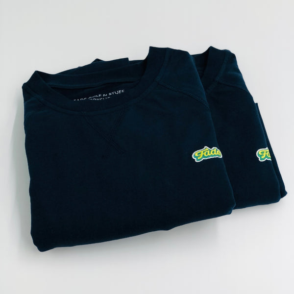 FADE RETRO LOGO CREW-NAVY GREEN GOLD