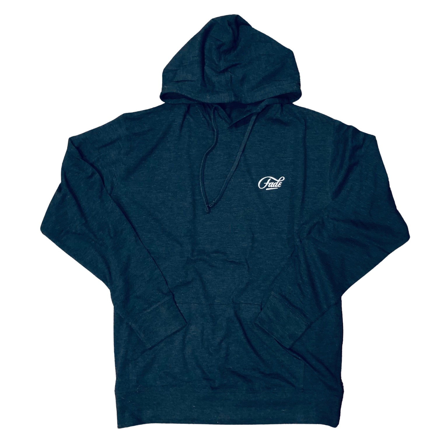 FADE SIMPLE TEE HOODIE-HEATHER NAVY