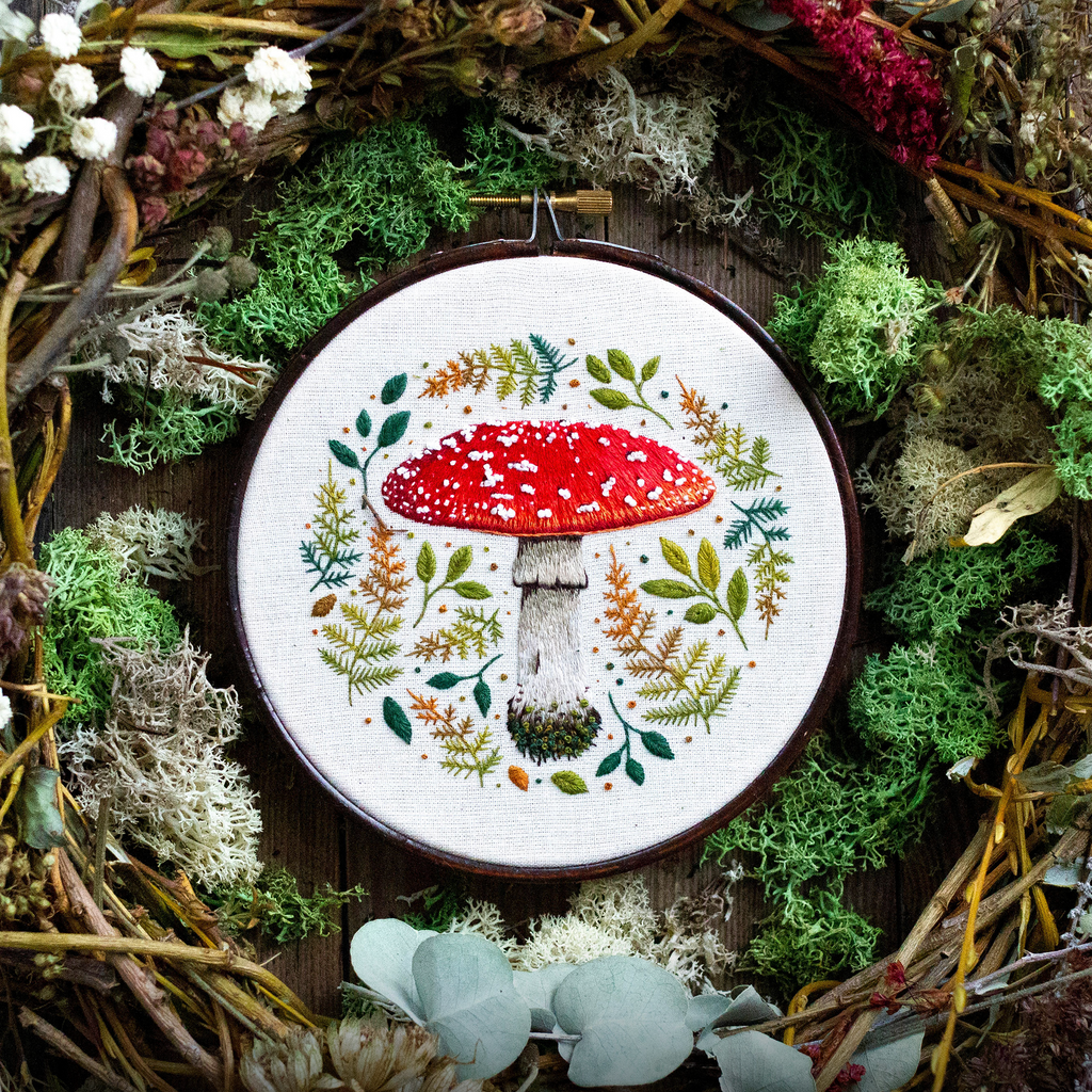 Heads Lifestyle Highly Curated 2019 Holiday Gift Guide: Fly Agaric Embroidery Pattern