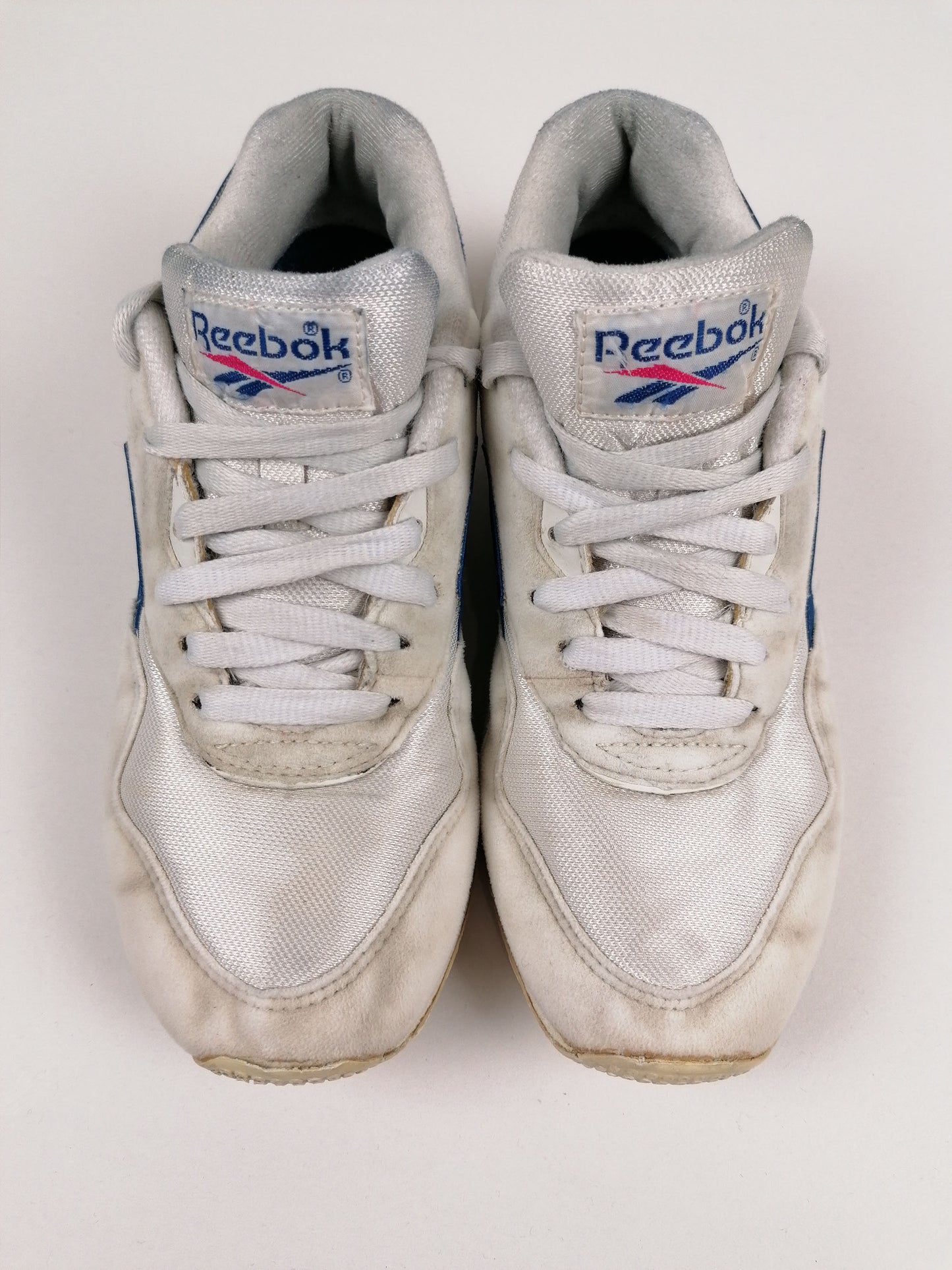 Vintage 90's REEBOK Classic Retro Sneakers White Nylon Trainers Women - size EU 37.5 / UK 4.5 / us 6.5