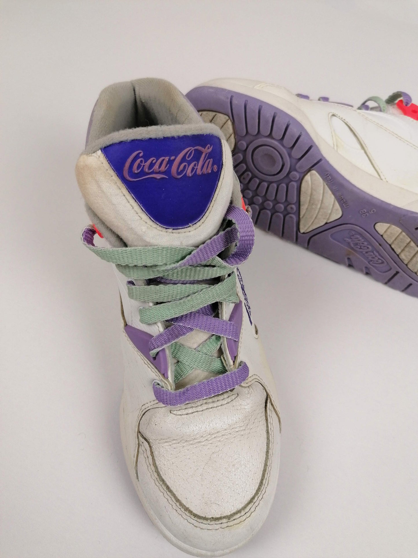 1990 Coca Cola Retro Sneakers Hi-Tops - size EU 38 / US 7.5 / UK 5