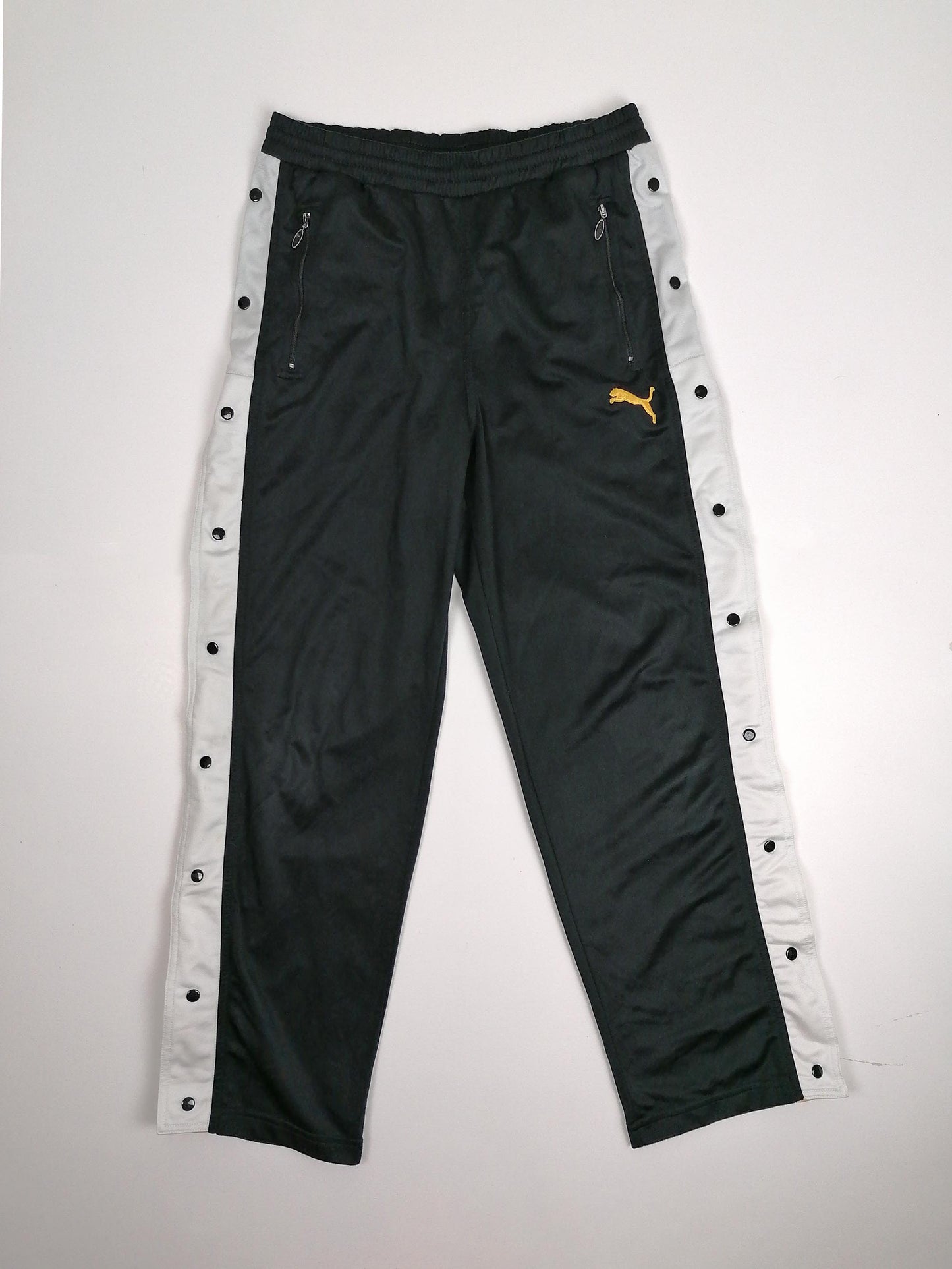 90's PUMA Unisex Retro Tracksuit Big Logo Track Jacket Snaps Track Pants - size S men