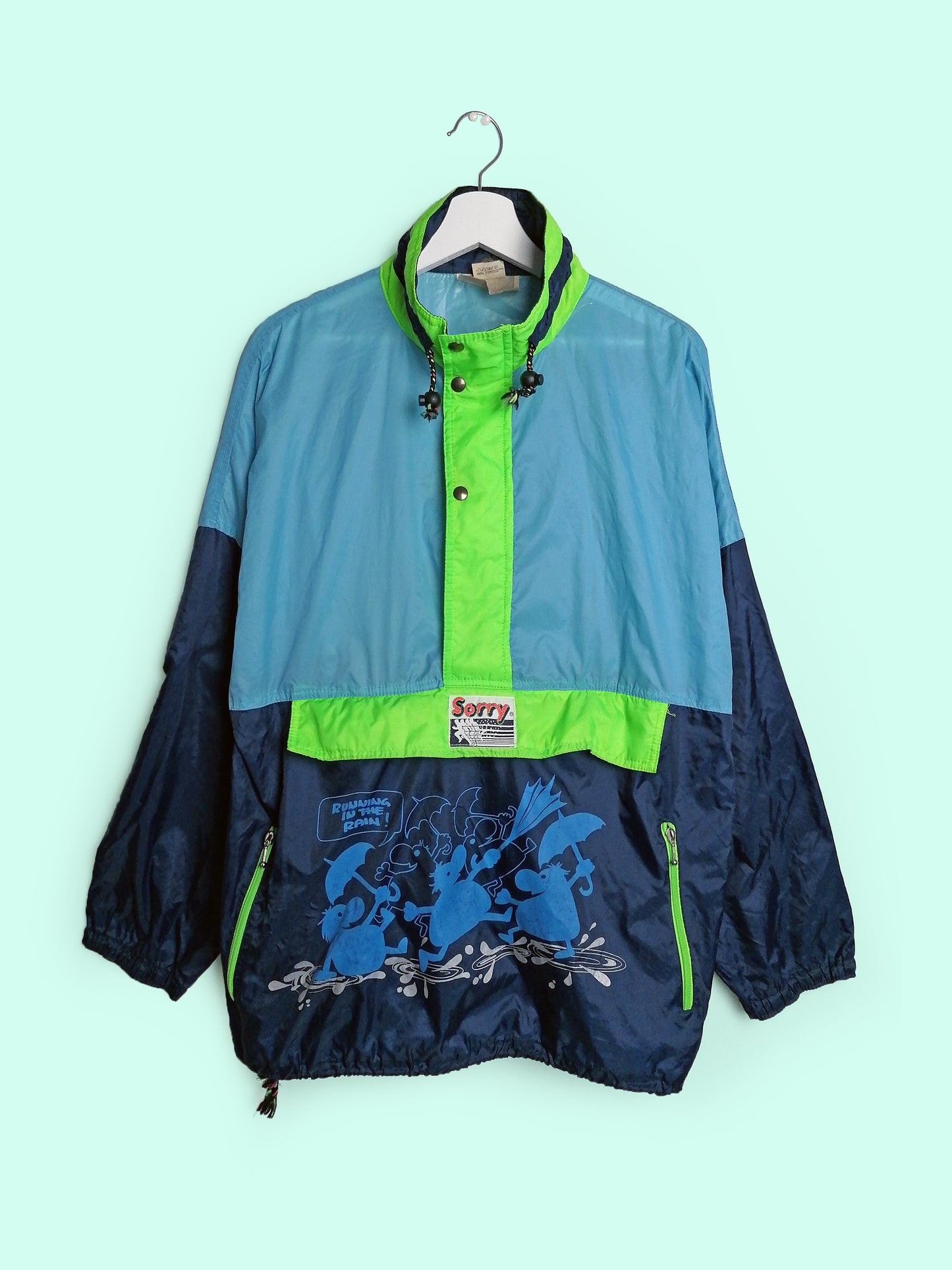Vintage 80's SORRY Unisex Raincoat - size M